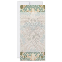 art nouveau nature botanical autumn pattern personalised rack card
