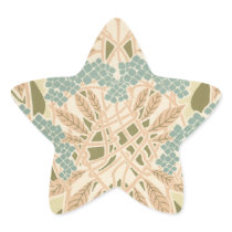art nouveau nature botanical autumn pattern star stickers