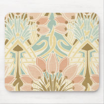 art nouveau nature floral pattern art mouse pad