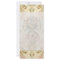 art nouveau nature floral pattern art personalized rack card