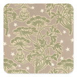 art nouveau neutral floral pattern stickers