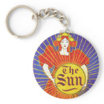 Art Nouveau:  New York Sun by Rhead Key Chains