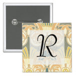 art nouveau ornate royale design button
