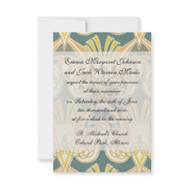 art nouveau ornate royale design invitation