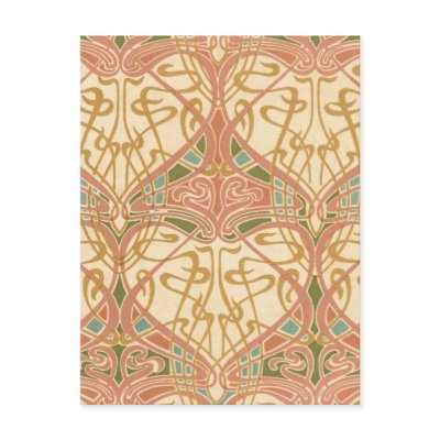 Art Nouveau Pale Design Post Cards by tnmpastperfect