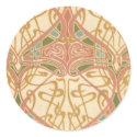 Art Nouveau Pale Design stickers