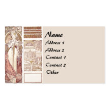Art Nouveau Paris Mucha Businees Cards Business Cards