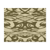 Art Nouveau Pattern in Beige and Brown. Flyer Design