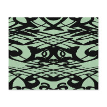 Art Nouveau Pattern in Green and Black. Flyer