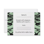 Art Nouveau Pattern in Green and Black. Invitations