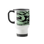 Art Nouveau Pattern in Green and Black. Mug