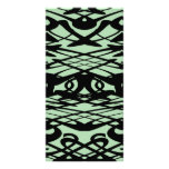 Art Nouveau Pattern in Green and Black. Photo Cards