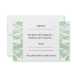 Art Nouveau Pattern in Light Green and White. Custom Invite