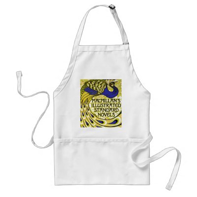 Art Nouveau:  Peacock Illustration Apron by VintageCabaret