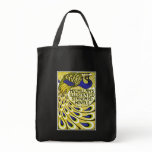 Art Nouveau:  Peacock Illustration Canvas Bags