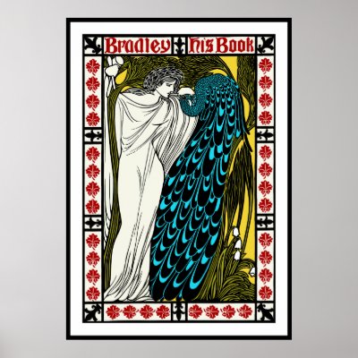 Art Nouveau Peacock Poster by Will H. Bradley by VintageCabaret