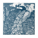 Art Nouveau Peacocks Ceramic Tile
