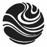 Art Nouveau Planet Swirl Motif Polo Shirt