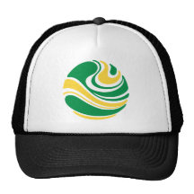 Art Nouveau Planet Swirl Motif Mesh Hat
