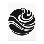 Art Nouveau Planet Swirl Motif Post Cards