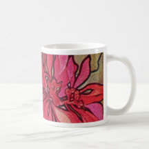 Art Nouveau Poinsettia Christmas Coffee Mug Mucha
