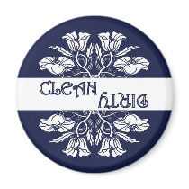 Art Nouveau Poppy Dishwasher Magnet