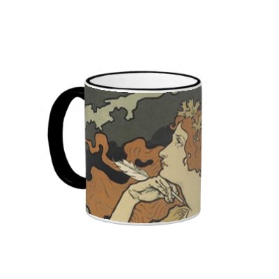 Art Nouveau Portrait Coffee Mug by Elle_Ichai