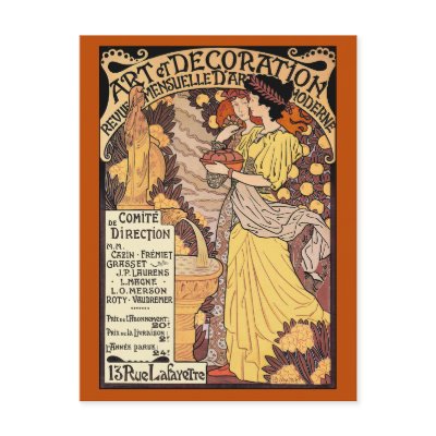 Art Nouveau Postcard: Art & Decoration by VintageCabaret