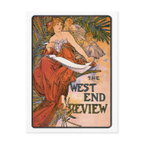 Art Nouveau Postcard:   Mucha - West End Review