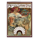Art Nouveau Poster; Biscuits Lefevre Utile Card