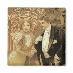 Art Nouveau Poster; Flirt Biscuit; Alphonse Mucha Magnet
