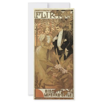 Art Nouveau Poster; Flirt Biscuit; Alphonse Mucha Rack Cards by YesterdayCafe