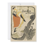 Art Nouveau Poster; Jane Avril, Toulouse Lautrec Invitations