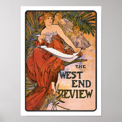 Art Nouveau Poster:  Mucha - West End Review by VintageCabaret