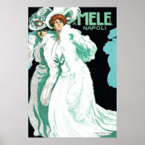 Art Nouveau Poster; Napoli, E. & A. Mele & Ci.