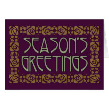 Art Nouveau Season's Greetings Card
