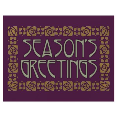 Art Nouveau Season's Greetings by JaZilla