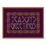 Art Nouveau Season's Greetings Postcard