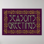 Art Nouveau Season's Greetings posters