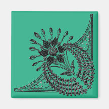 Art Nouveau Sparkle Design Magnet