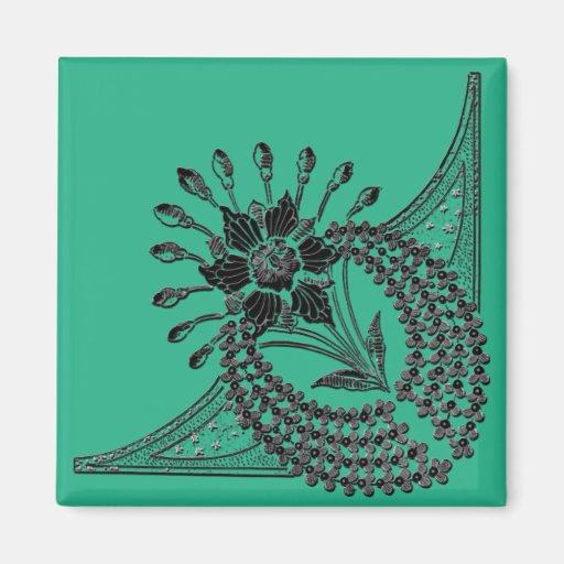Art Nouveau Sparkle Design Magnet