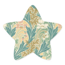 art nouveau spring bloom lovely floral art star stickers