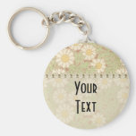 art nouveau vintage daisies daisy pattern key chains
