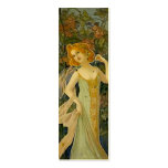 Art Nouveau Woman Bookmark Business Card Template