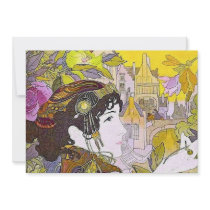 Art Nouveau Woman Announcement