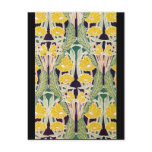 Art Nouveau Yellow Flowers Postcards