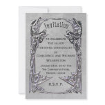 Art Noveau Frame Grey invitations