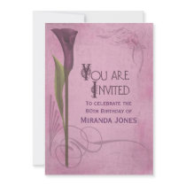 Art Noveau Ornamental Calla Personalised Announcements