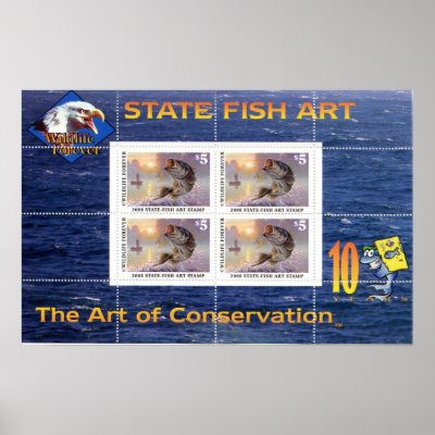 Art of Conservation Stamp Souvenir Sheet 2008 Poster by pwuebker