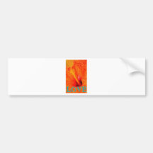 art - orange_hibiscus bumper sticker